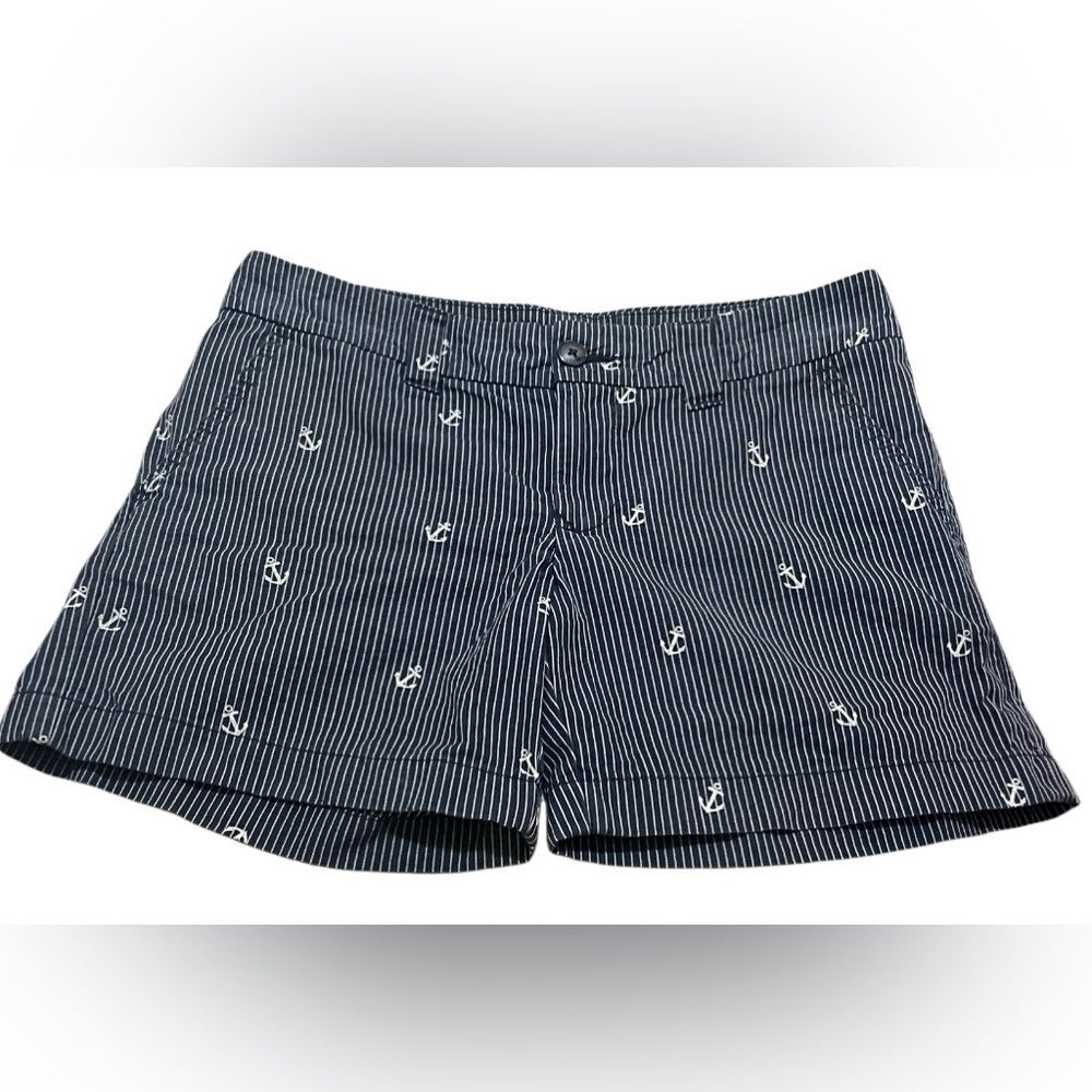 Tommy Hilfiger Navy Pinstripe Anchor Shorts
